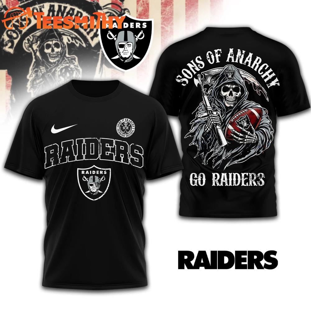 Las Vegas Raiders 2026 NFL Sons of Anarchy 3D T Shirt