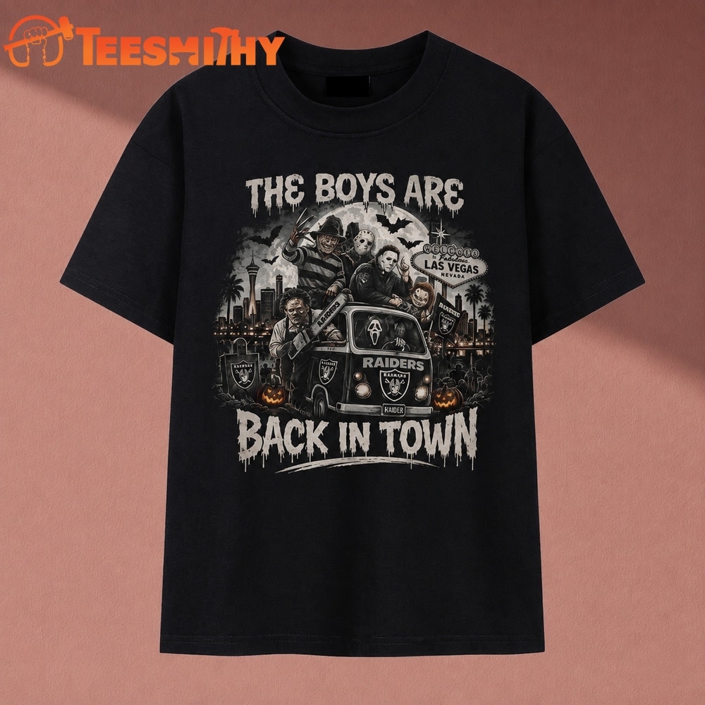 Las Vegas Raiders Horror Characters The Boys Are Back In Town T Shirt