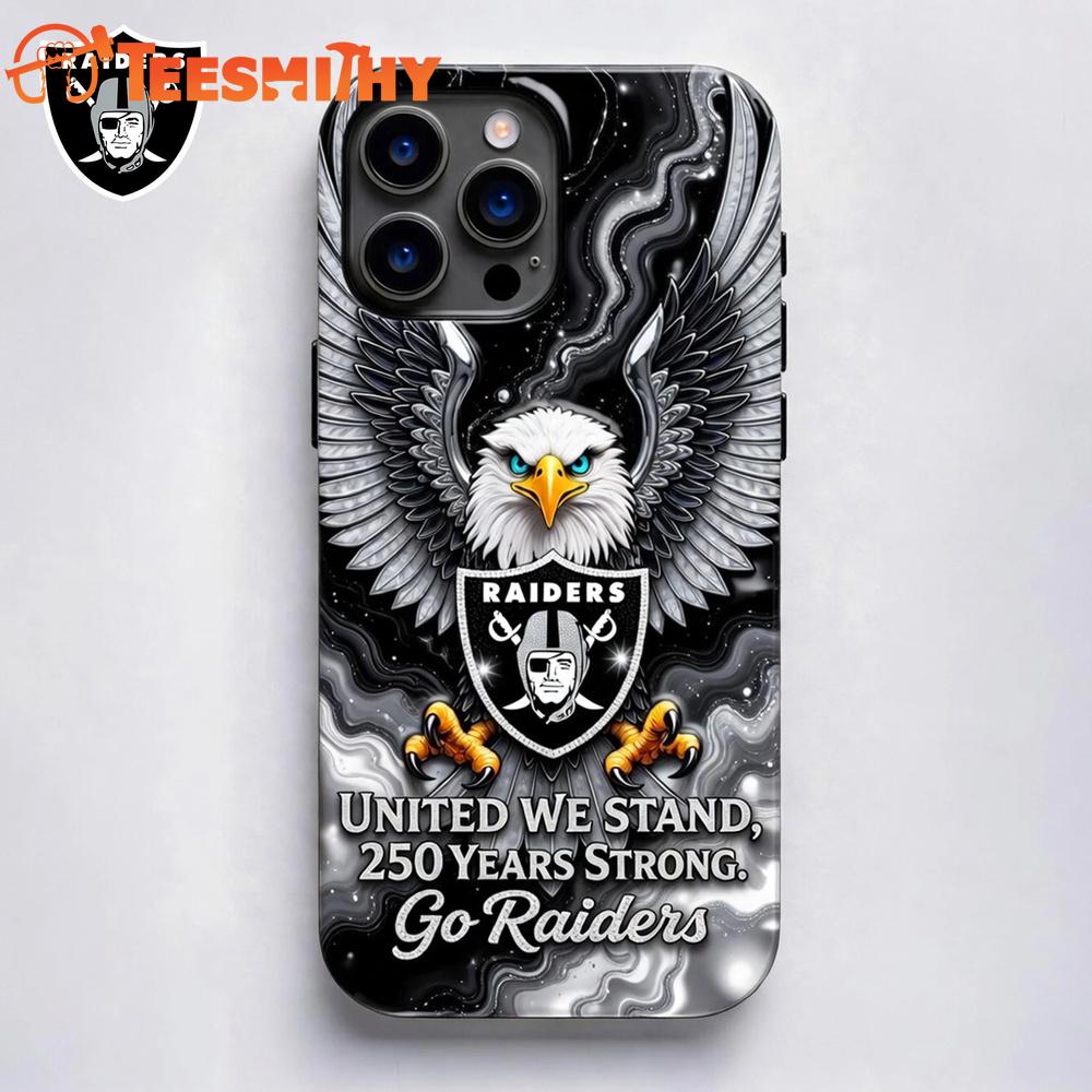 Las Vegas Raiders NFL 250 Years Of America Freedom Phone Case
