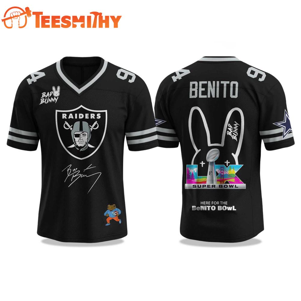 Las Vegas Raiders NFL Bad Bunny 2026 Super Bowl LX Football Jersey