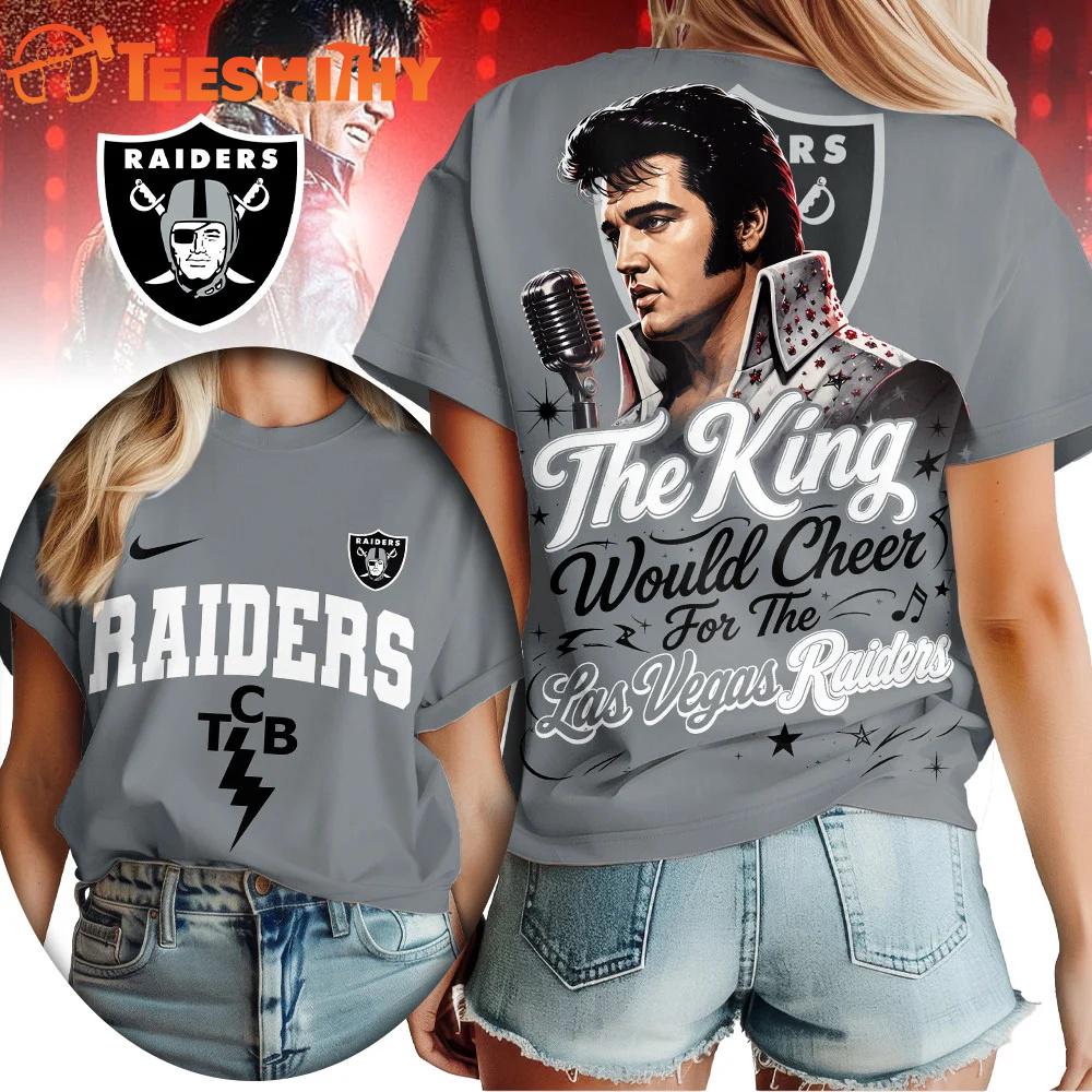 Las Vegas Raiders NFL Elvis Presley The King All Over Print Shirt