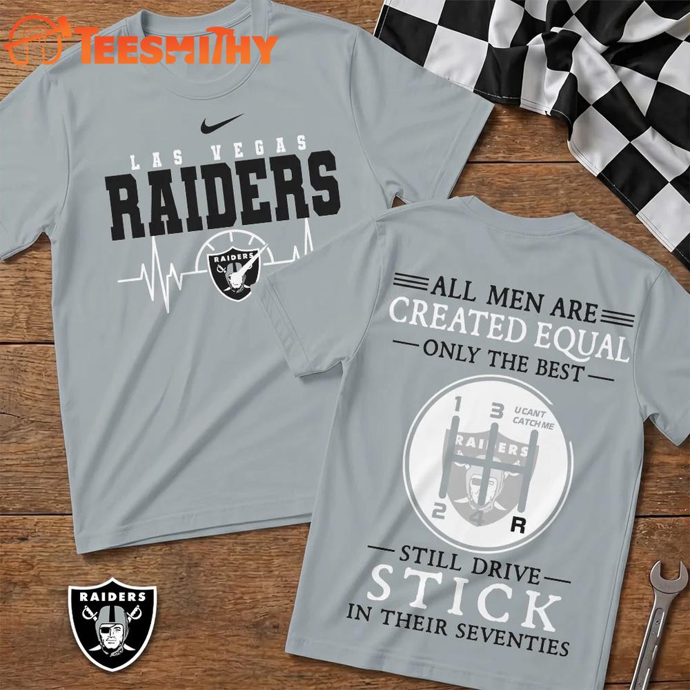 Las Vegas Raiders NFL Highspeed Heartbeat All Over Printed T Shirt
