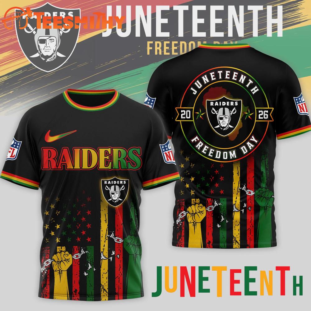 Las Vegas Raiders NFL Juneteenth Strong Together Limited Edition 3D Shirt