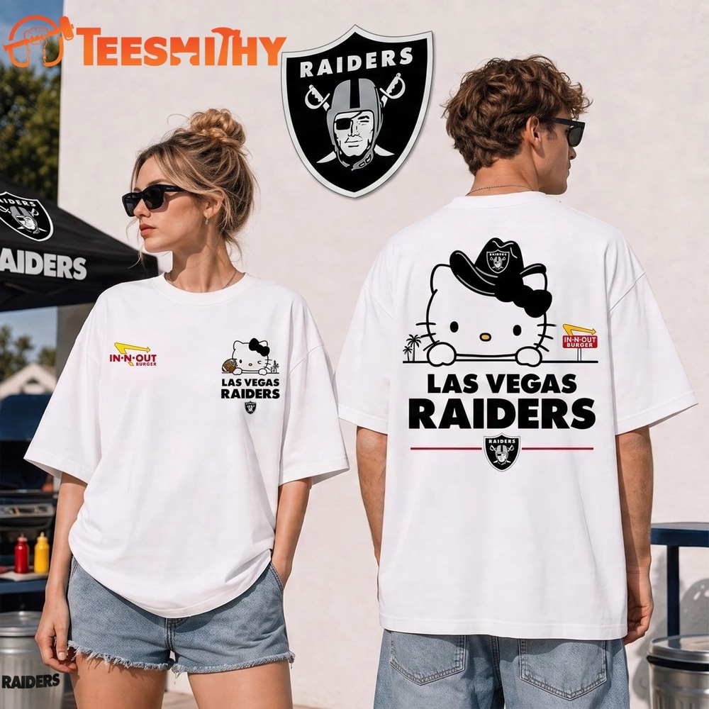 Las Vegas Raiders NFL Kitty Burger Game Day Unisex 3D Shirt