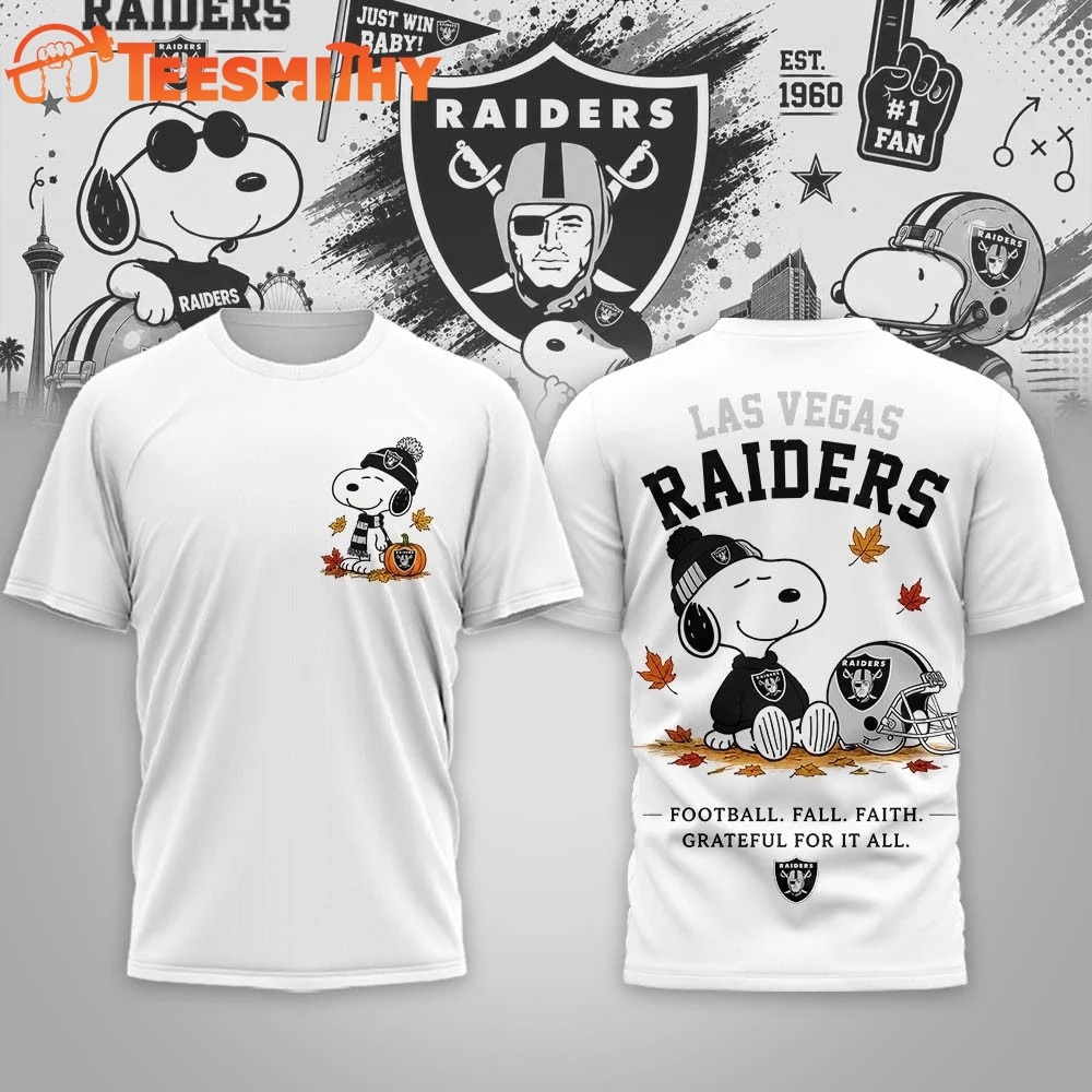 Las Vegas Raiders NFL Snoopy Fall Game Day Beagle 3D Shirt