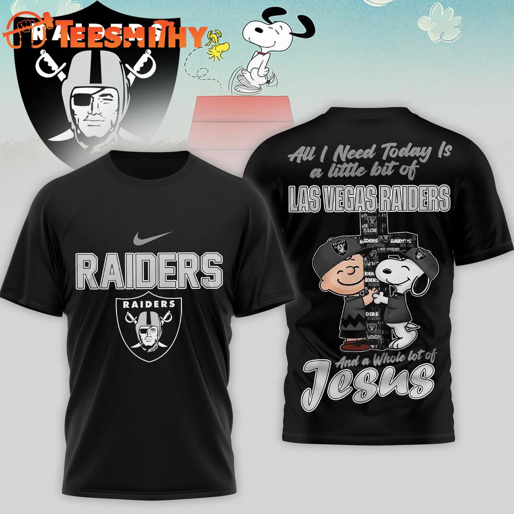 Las Vegas Raiders NFL Snoopy Peanuts League Blessing 3D Shirt