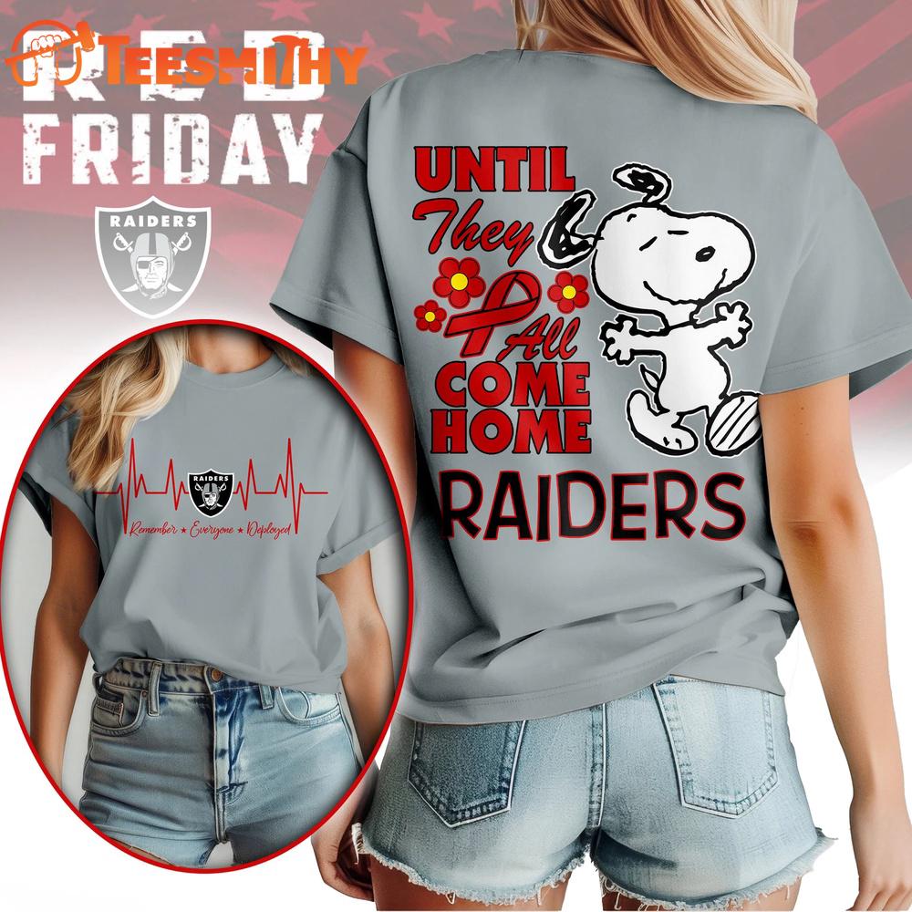 Las Vegas Raiders NFL Snoopy Red Friday Unisex 3D Shirt