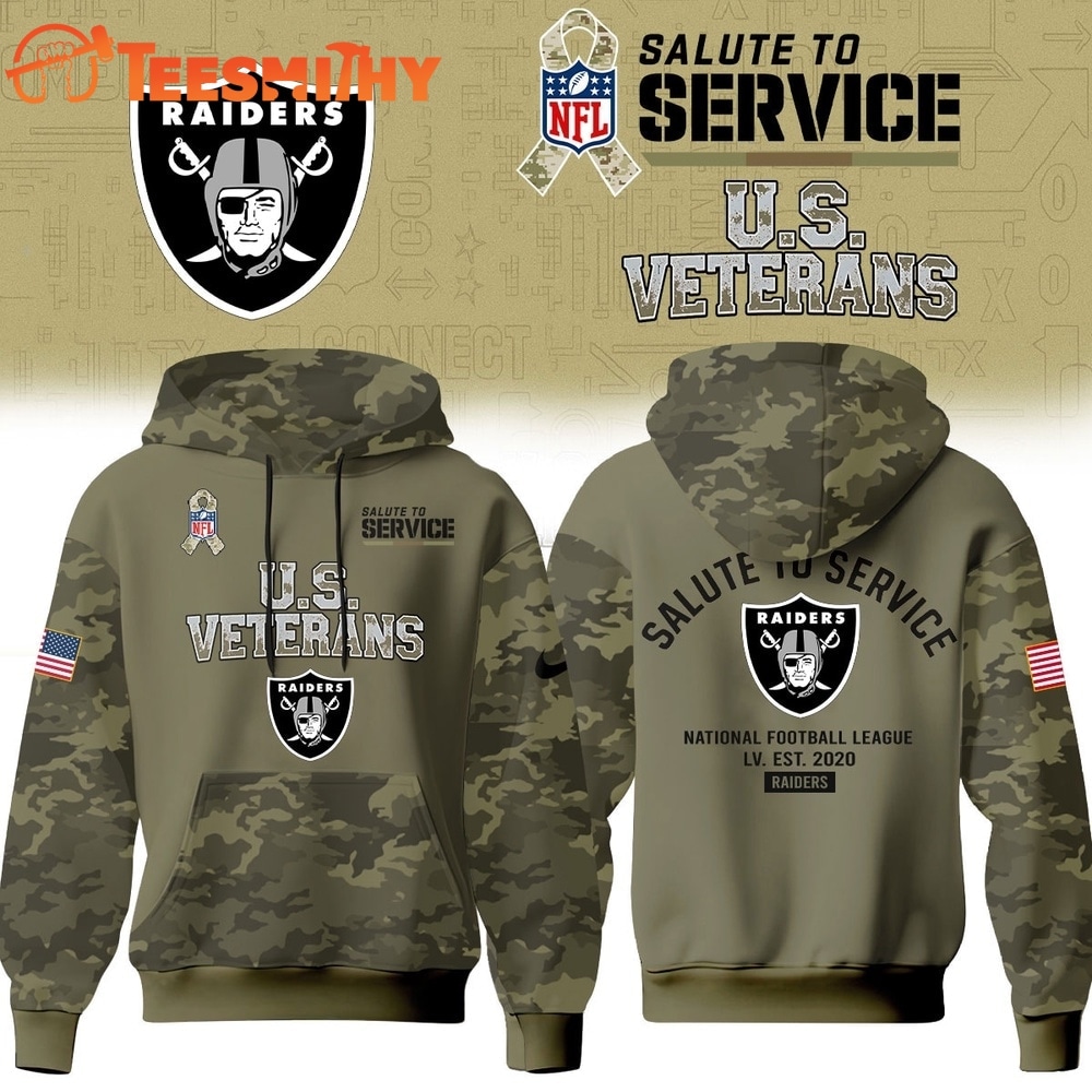 Las Vegas Raiders NFL US Veterans Salute To Service 2026 Hoodie Shirt