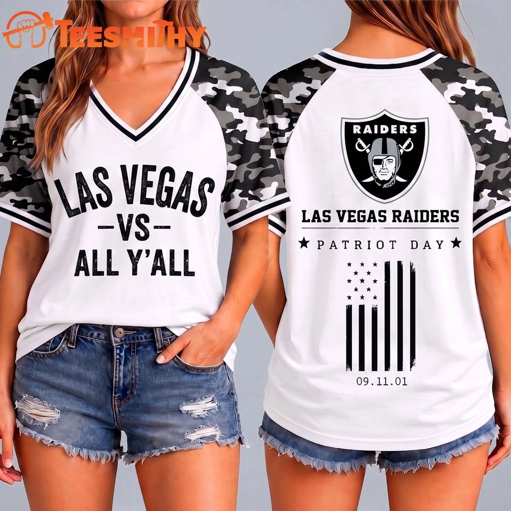 Las Vegas Raiders NFL vs All Y' All United We Stand V Neck T Shirt