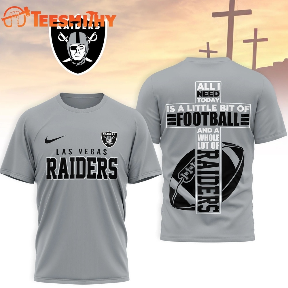 Las Vegas Raiders NFL Whole Lot of Football Christian Cross 3D Shirt