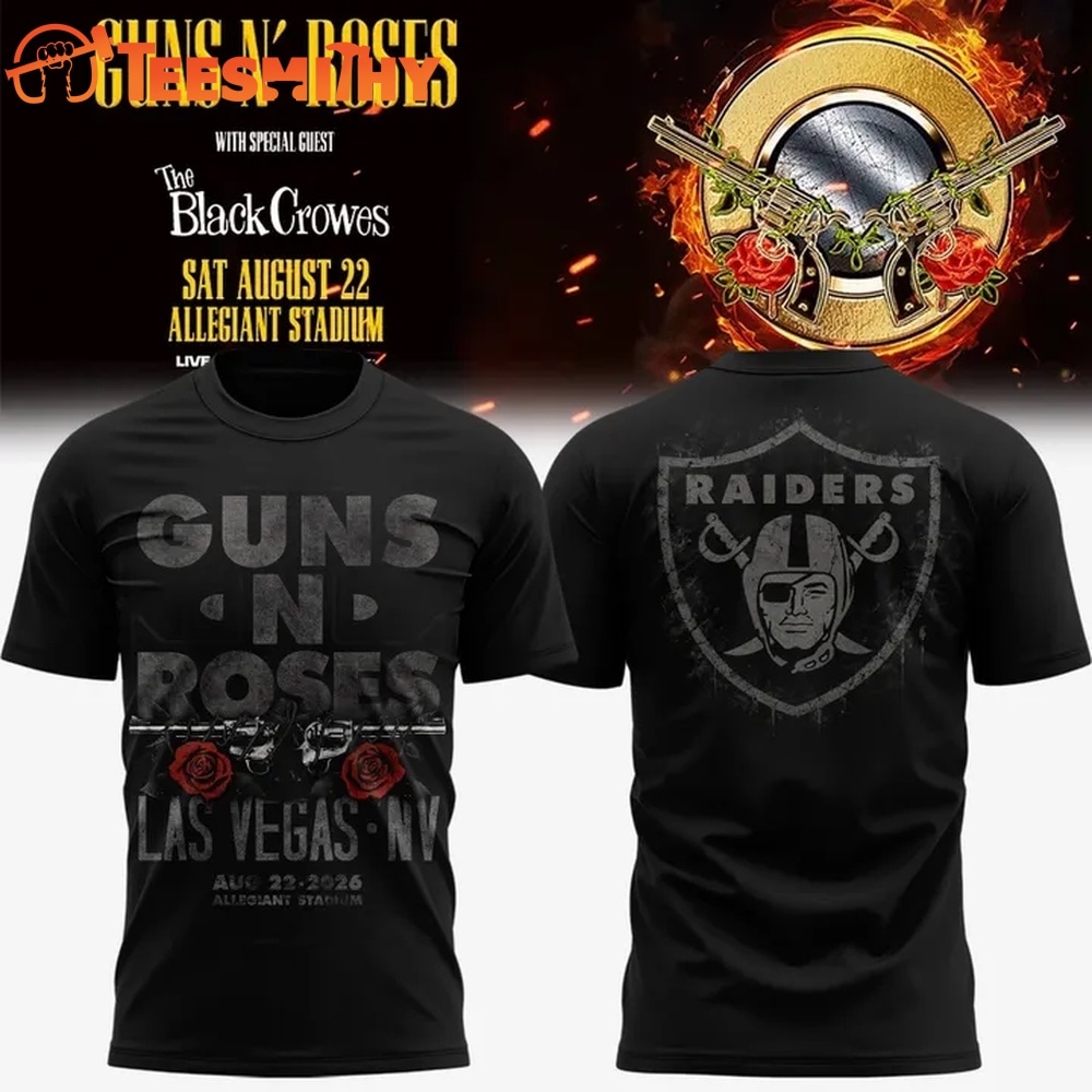 Las Vegas Raiders x Guns N’ Roses World Tour 2026 Limited Edition T Shirt