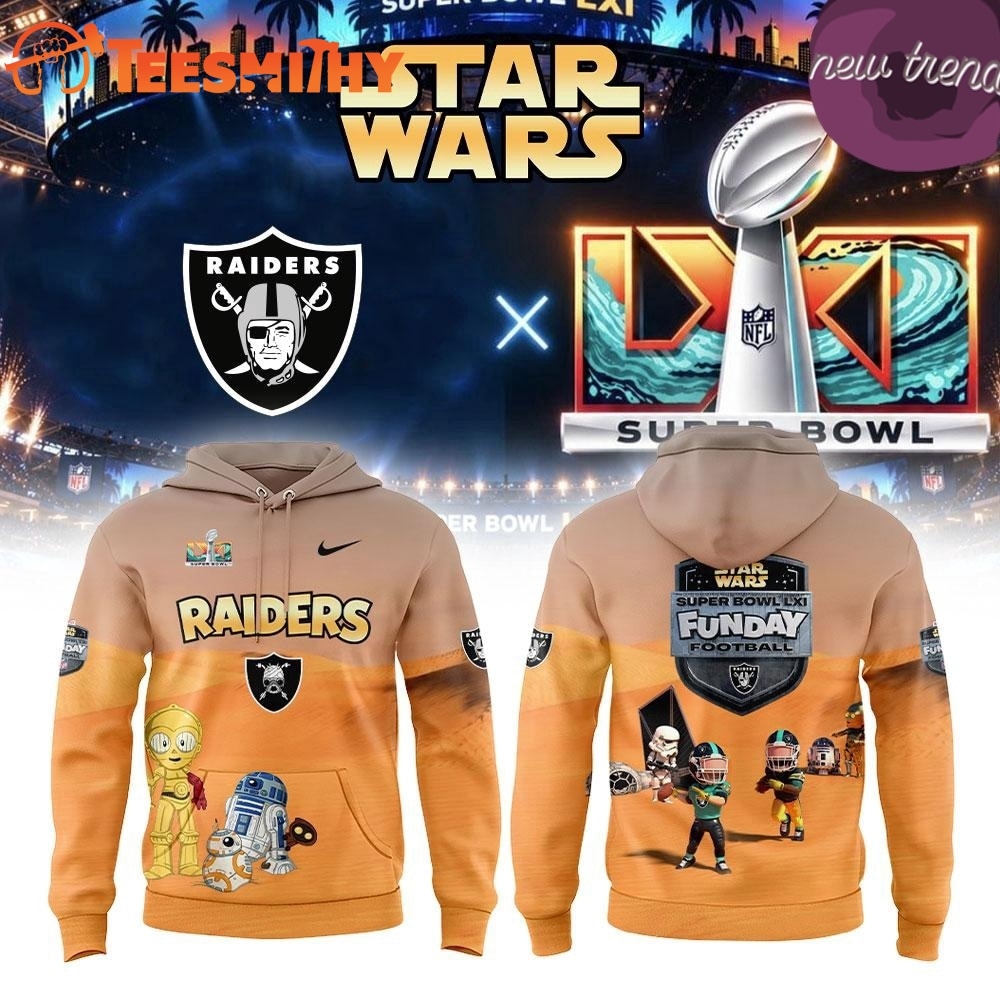 Las Vegas Raiders x Star Wars Super Bowl LXI All Team 2027 Hoodie