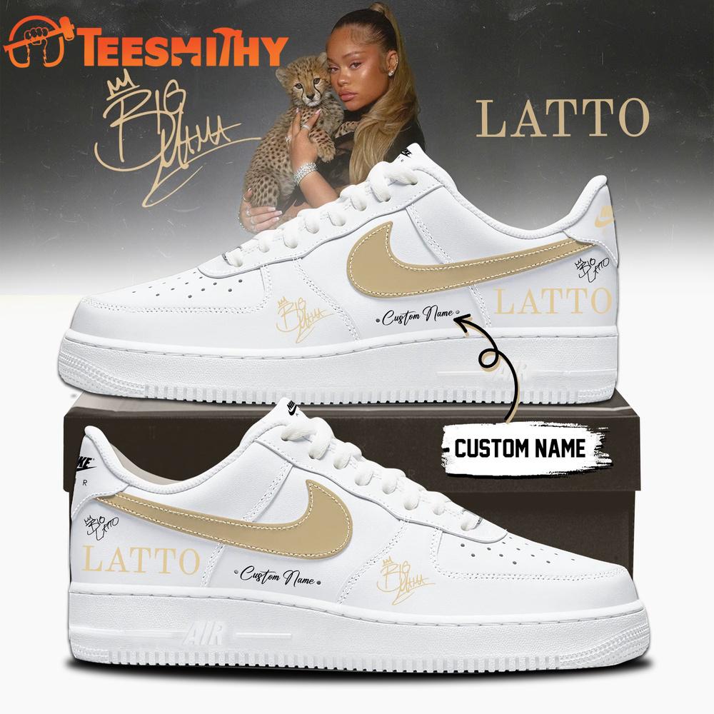 Latto Big Mama Album Signature 2026 White Air Force 1 Shoes