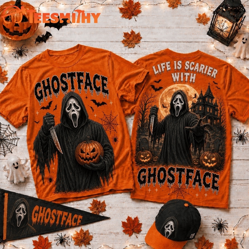Life Is Scarier With Ghostface Halloween 2026 3D Shirt