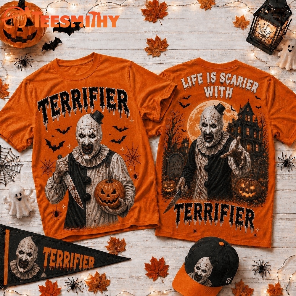 Life Is Scarier With Terrifier Halloween 2026 3D Shirt