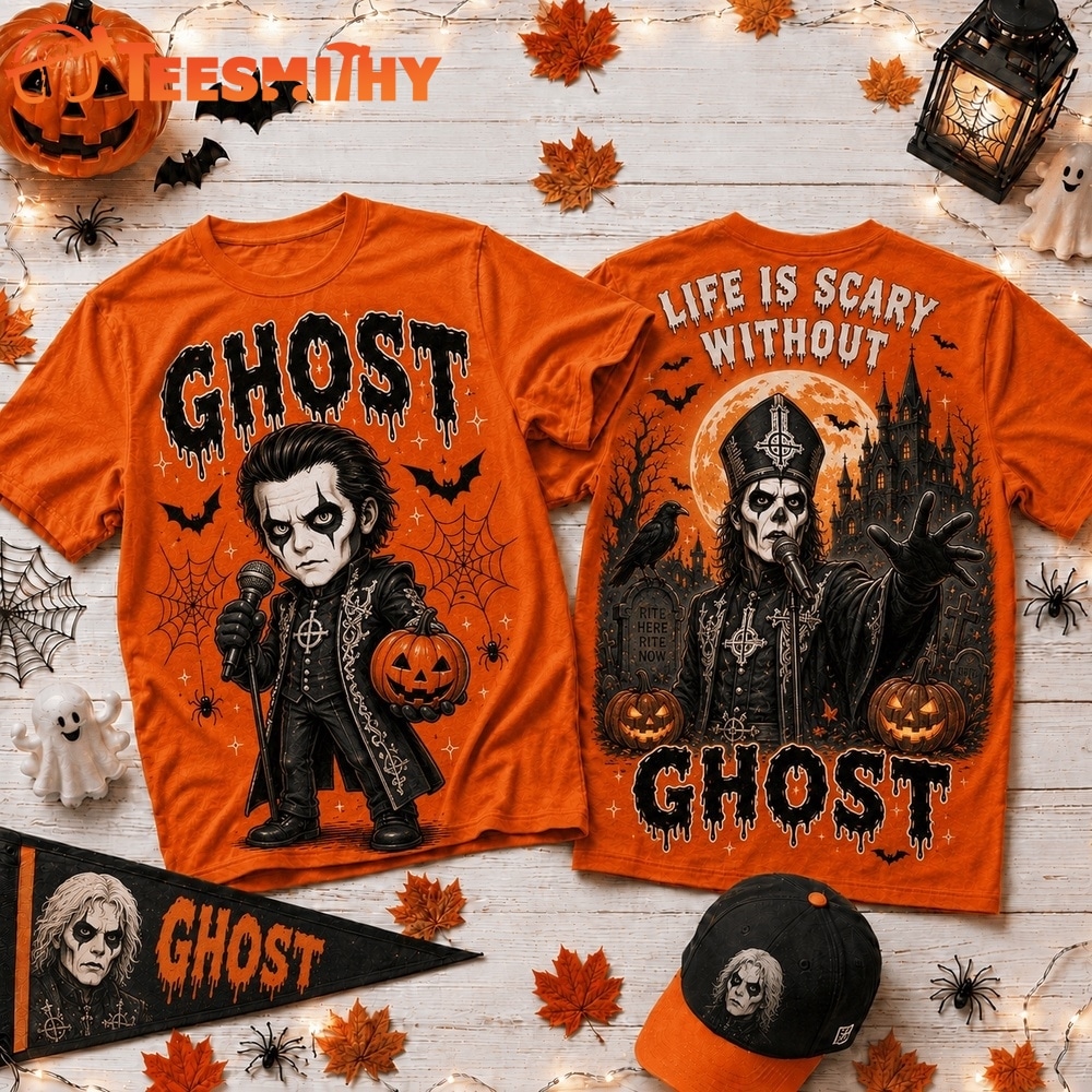 Life Is Scary Without Ghost Band Halloween 2026 3D Shirt