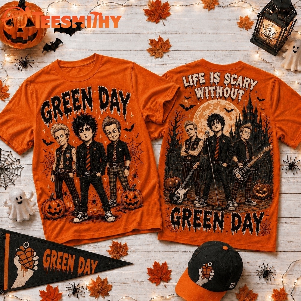 Life Is Scary Without Green Day Halloween 2026 3D Shirt