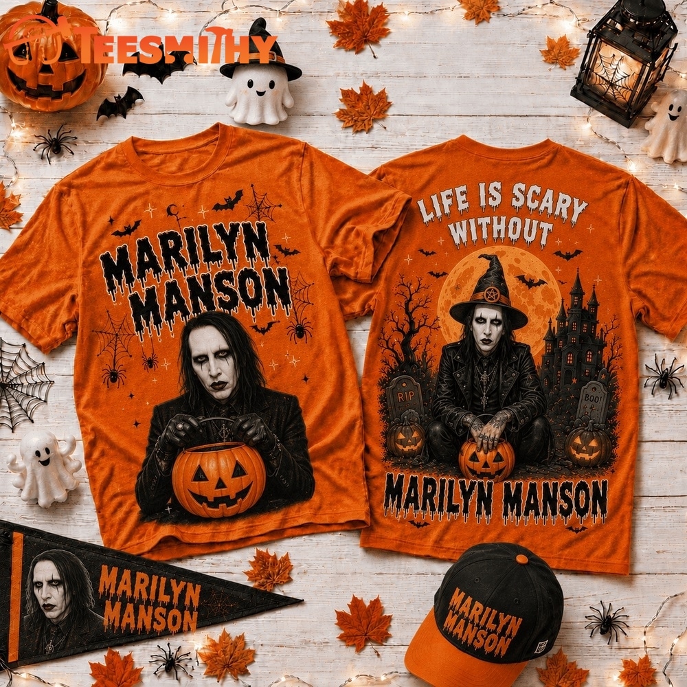 Life Is Scary Without Marilyn Manson Halloween 2026 3D Shirt