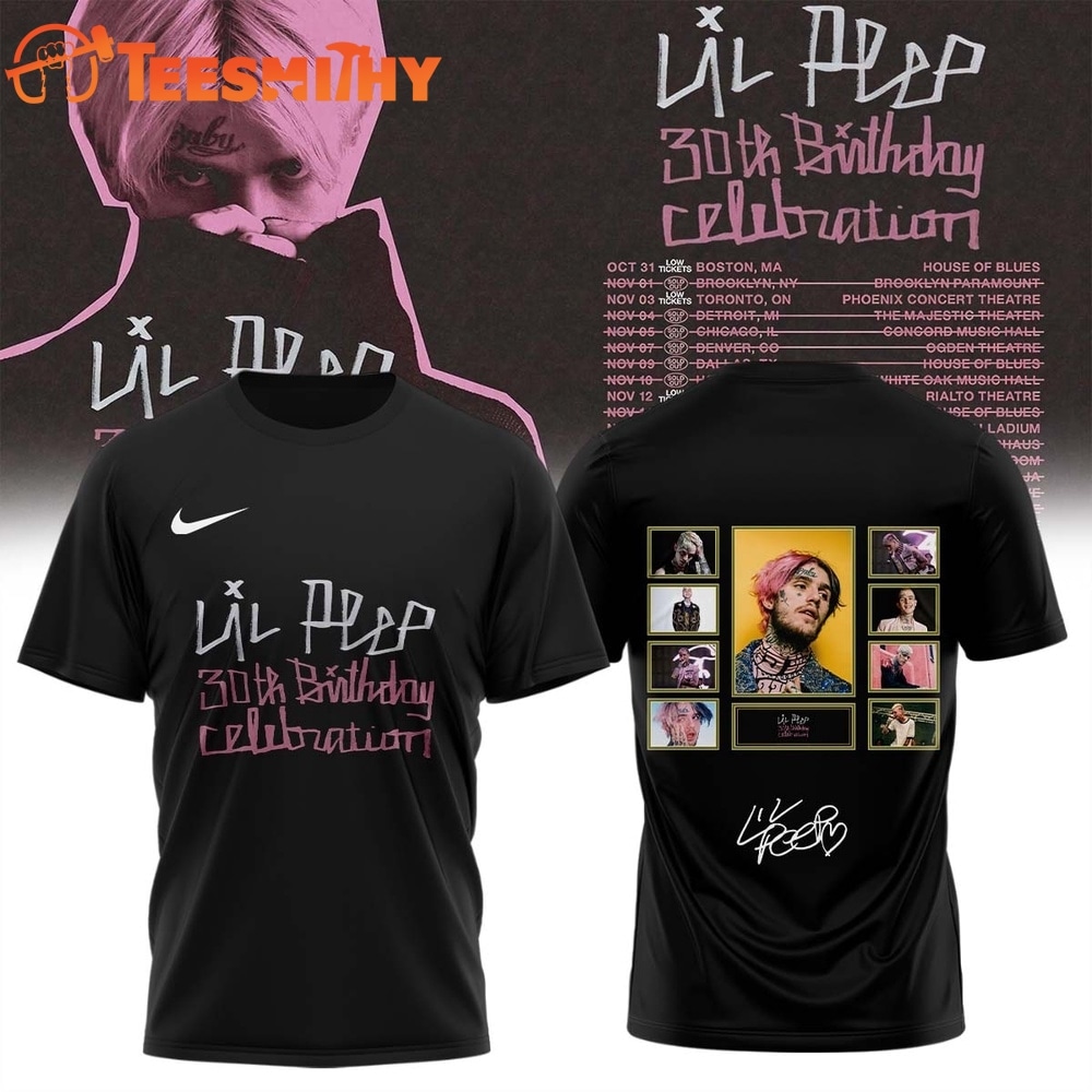Lil Peep 30th Birthday Celebration Graphic Signature 3D Shirt