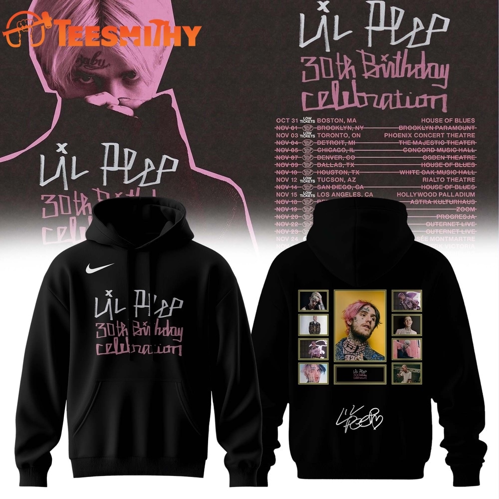 Lil Peep 30th Birthday Celebration Graphic Signature Hoodie