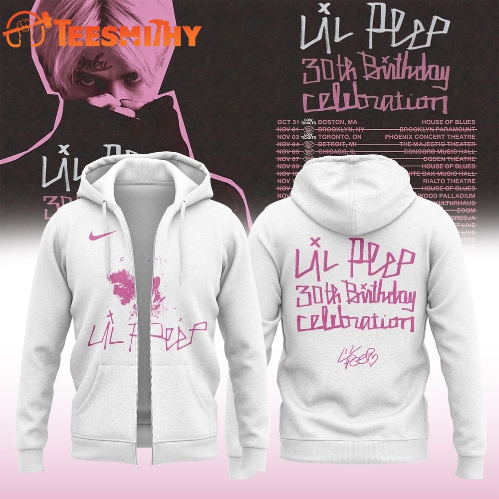 Lil Peep 30th Birthday Celebration Limited Edition Signature Zip Hoodie