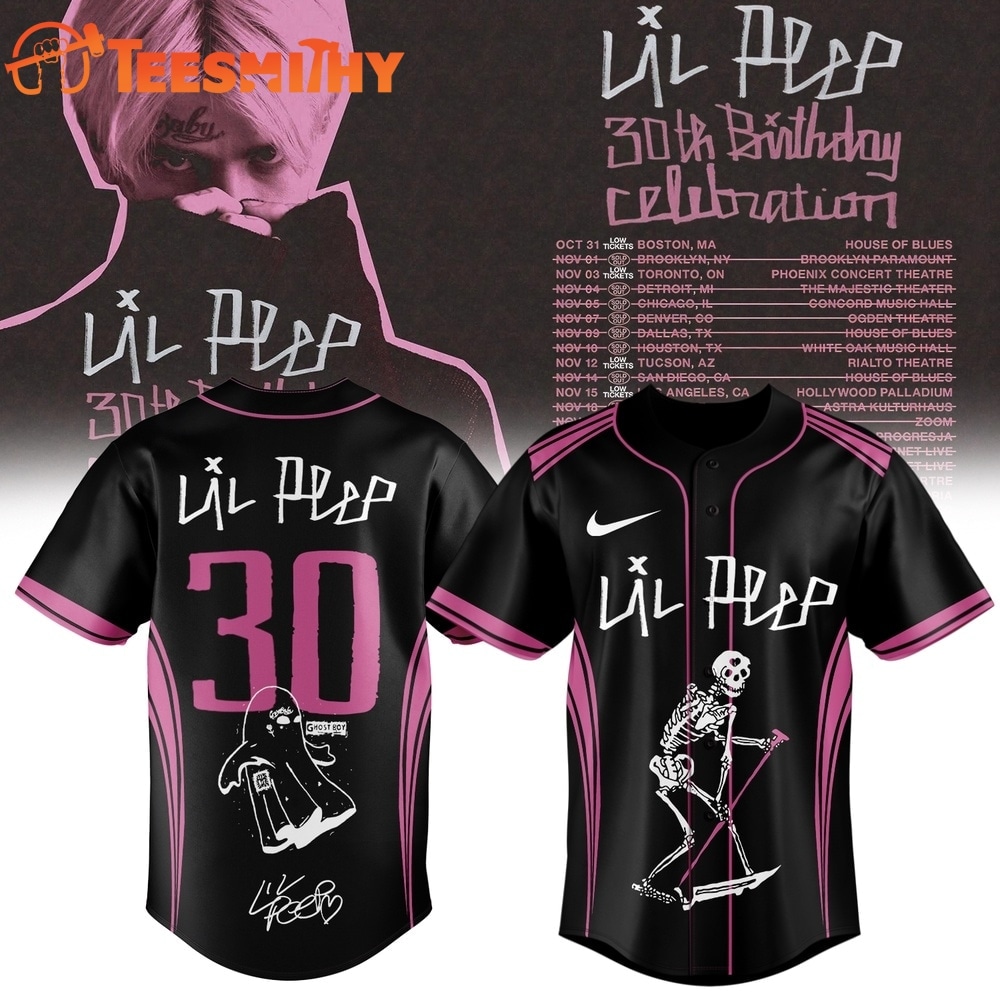 Lil Peep 30th Birthday Celebration Signature New Design Baseball Jersey