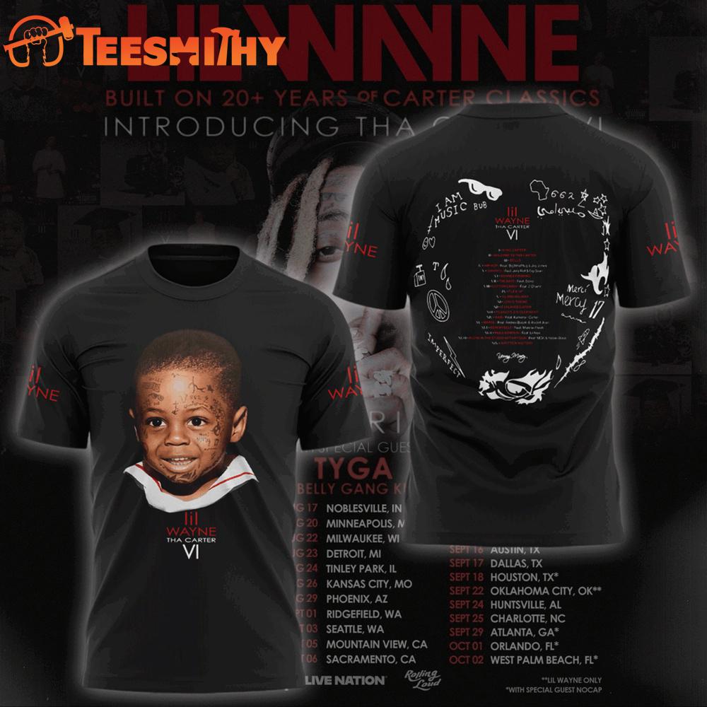 Lil Wayne 2025 NORTH AMERICAN TOUR Black Shirt