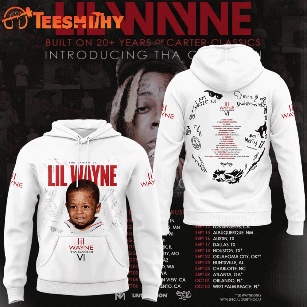 Lil Wayne 2025 NORTH AMERICAN TOUR White Hoodie