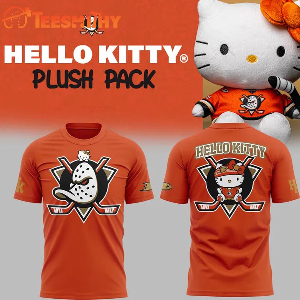 Limited Edition Anaheim Ducks x Hello Kitty T Shirt