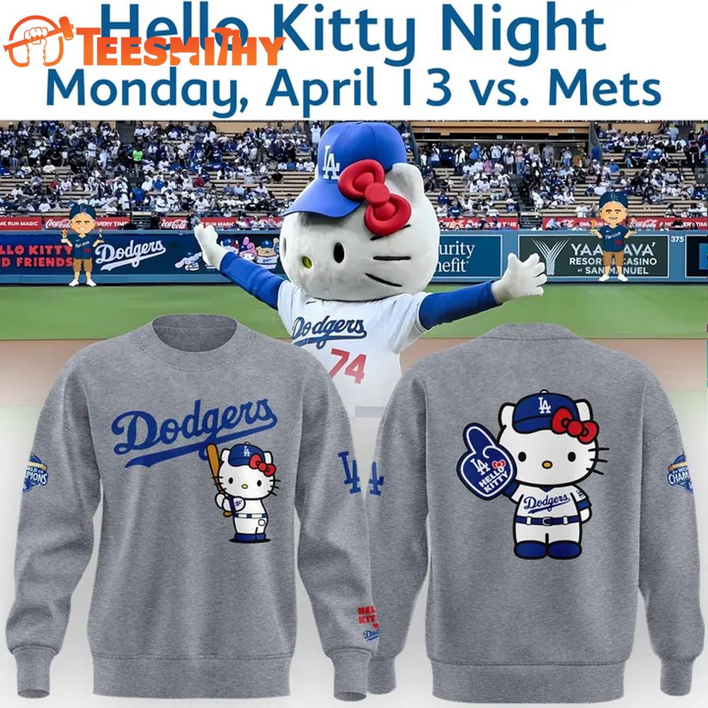 Limited Edition Los Angeles Dodgers x Hello Kitty Night 2026 Sweatshirt