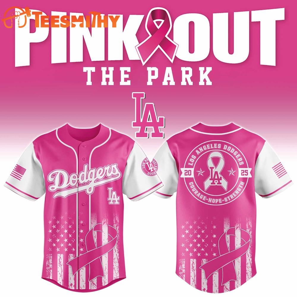 Limited Edition Los Angeles Dodgers X Pink Out The Park Custom Baseball Jersey