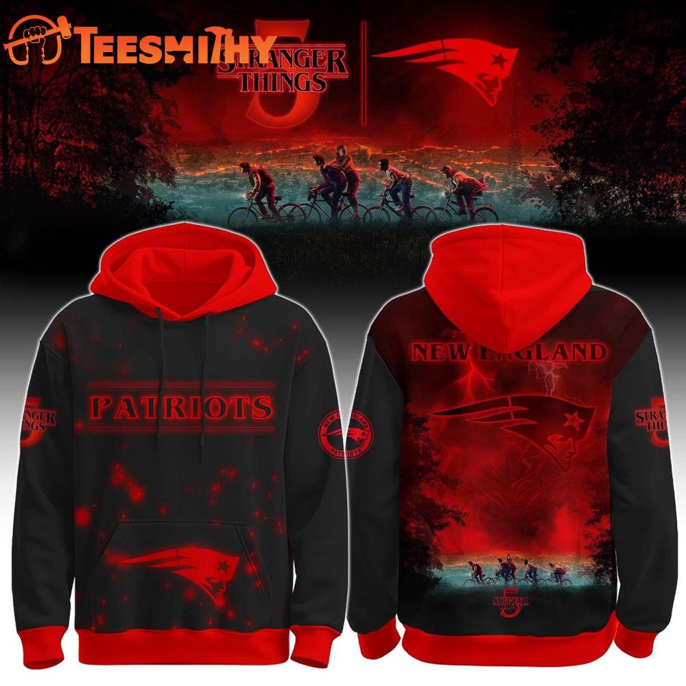 Limited Edition New England Patriots x Stranger Things Custom Hoodie Shirt