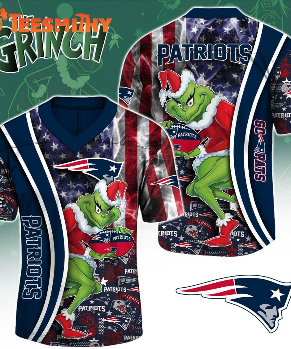 Limited Edition New England Patriots x The Grinch Christmas Custom Football Jersey
