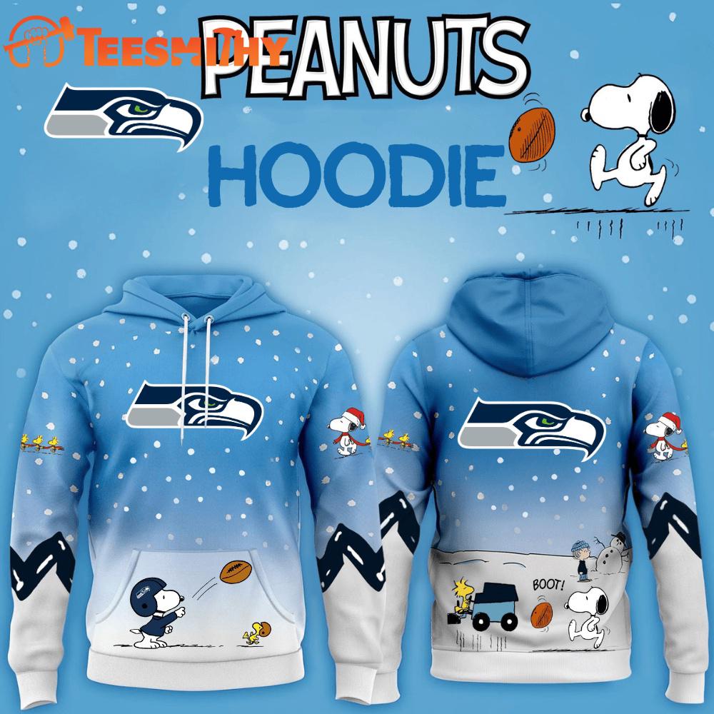 Limited Edition Seattle Seahawks x Peanuts Snoopy Custom Hoodie Shirt