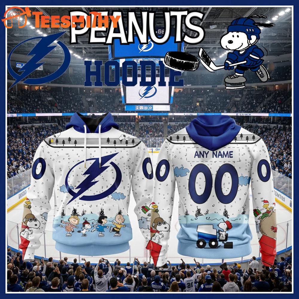 Limited Edition Tampa Bay Lightning x Peanuts Winter Hockey Custom Hoodie Shirt