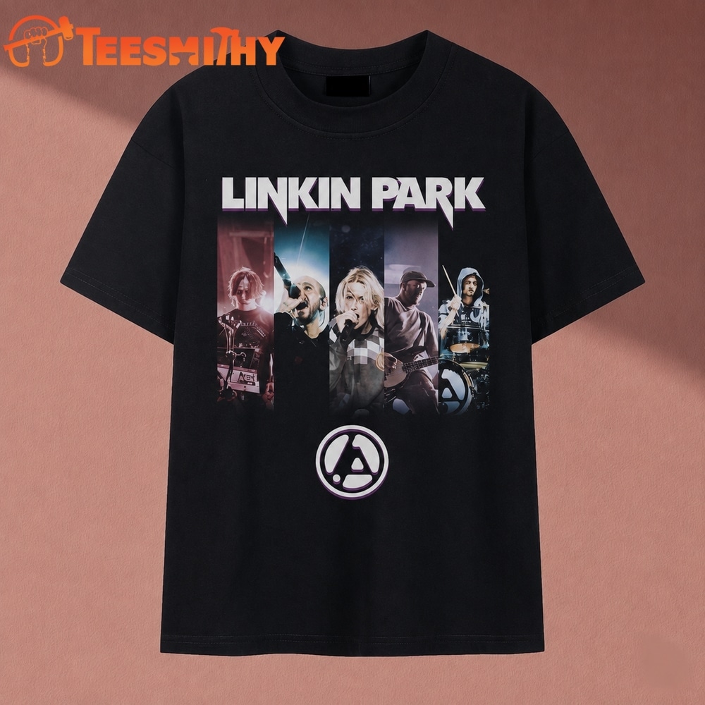 Linkin Park Band Members Photo Graphic Vintage T Shirt