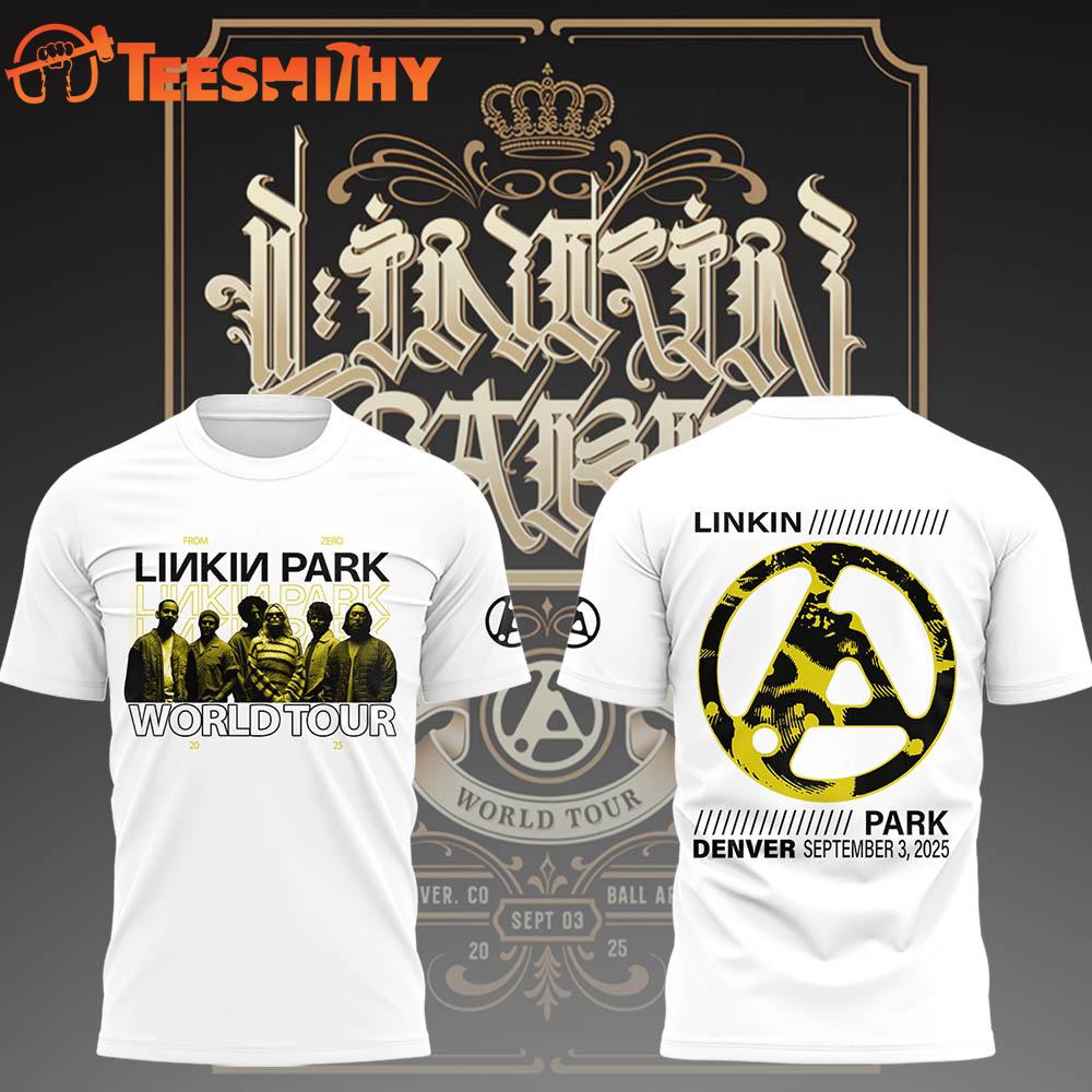 LINKIN PARK Denver September 3 2025 Tour White Shirt LINKIN PARK Denver September 3 2025 Tour White Shirt