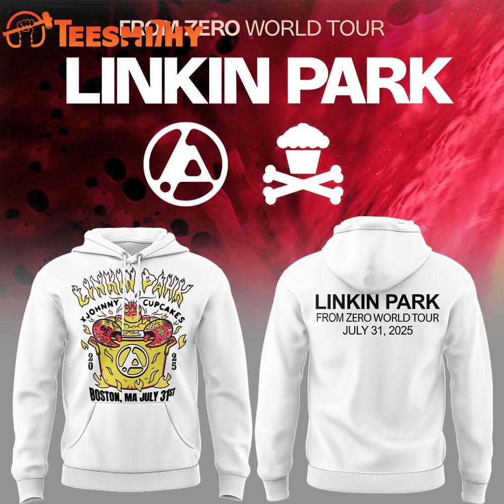 Linkin Park From Zero Tour Boston, MA July 2025 White Hoodie