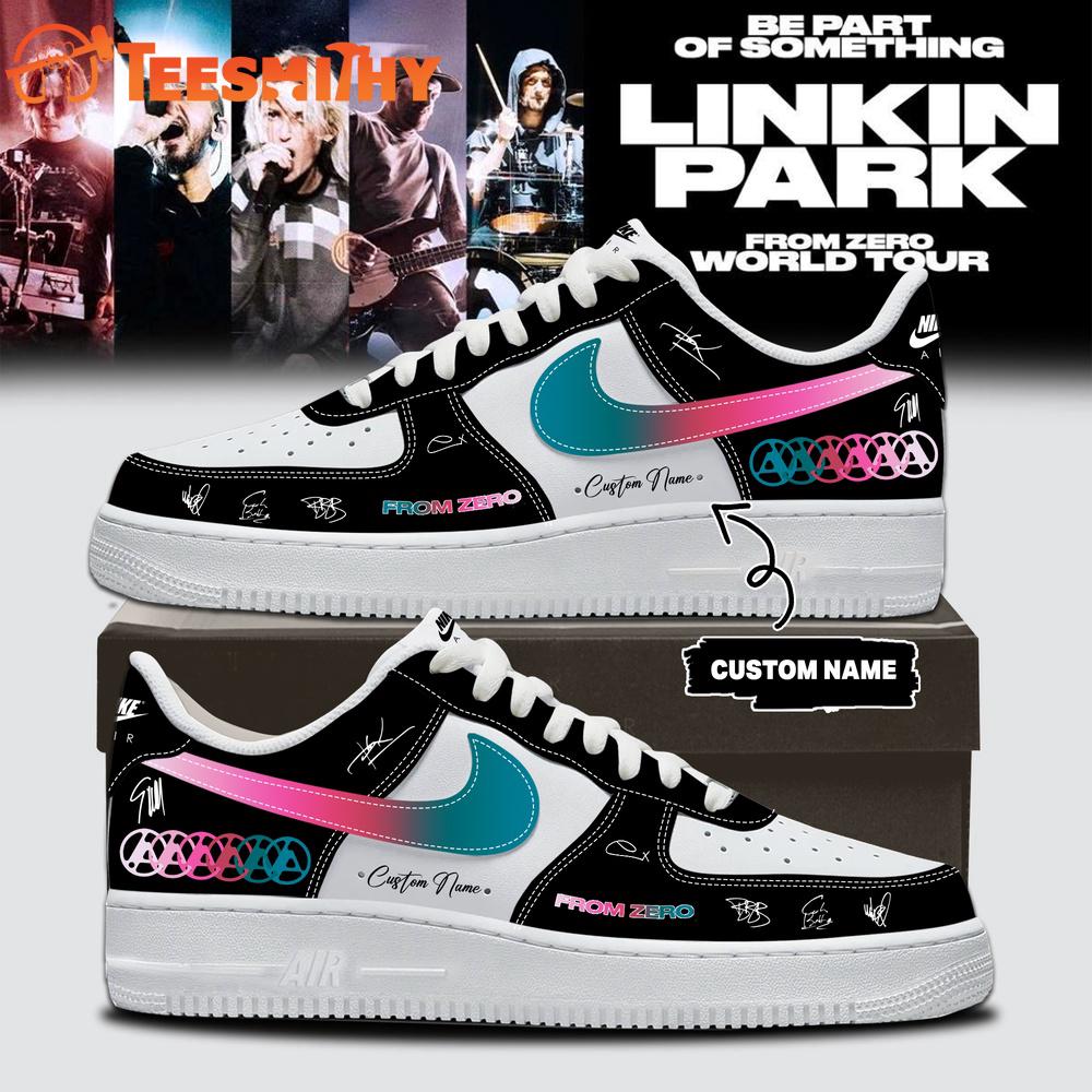 Linkin Park From Zero World Tour 2026 Limited Edition Signature Black Air Force 1 Shoes Sneaker