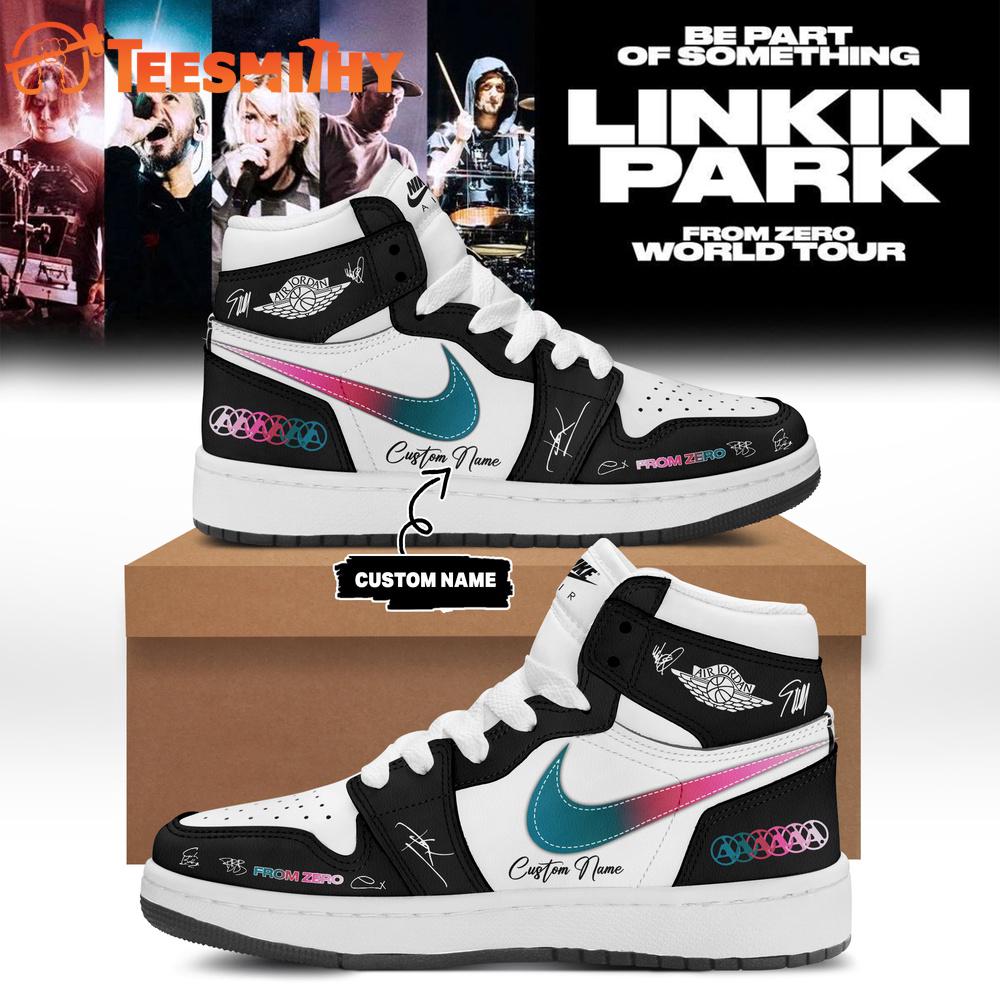 Linkin Park From Zero World Tour 2026 Limited Edition Signature Black Air Jordan 1 Hightop Shoes