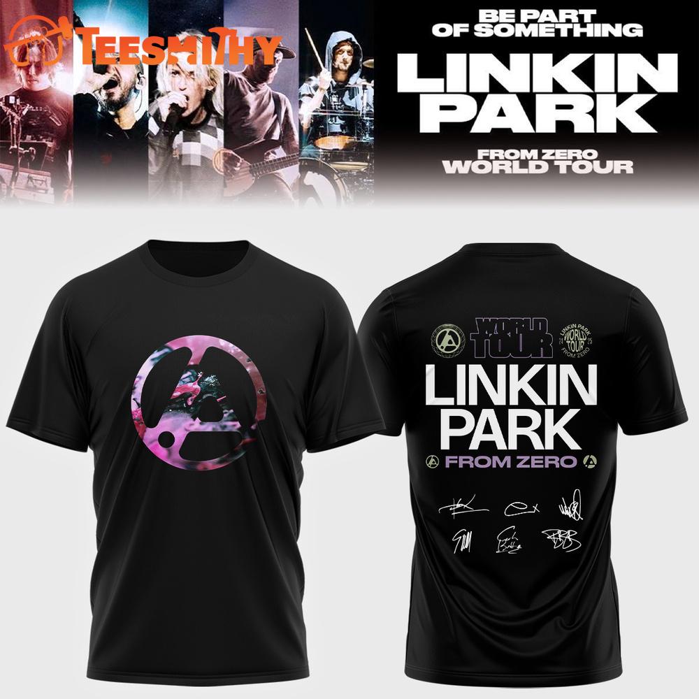 Linkin Park From Zero World Tour 2026 Limited Edition Signature Black T Shirt