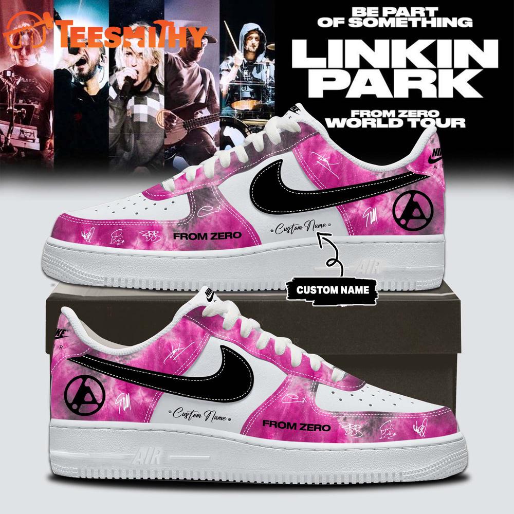 Linkin Park From Zero World Tour 2026 Limited Edition Signature Pink Air Force 1 Shoes Sneaker