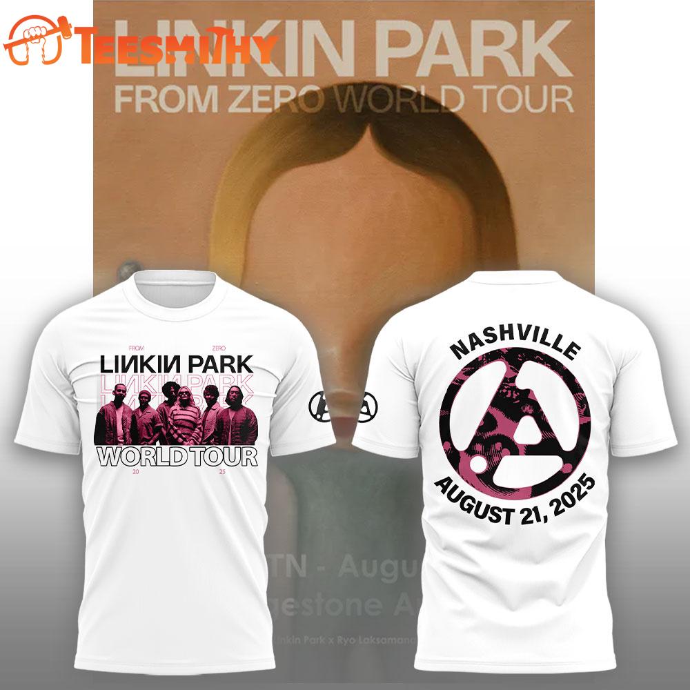 Linkin Park Nashville August 21, 2025 World Tour 3D Shirt Linkin Park Nashville August 21, 2025 World Tour 3D Shirt