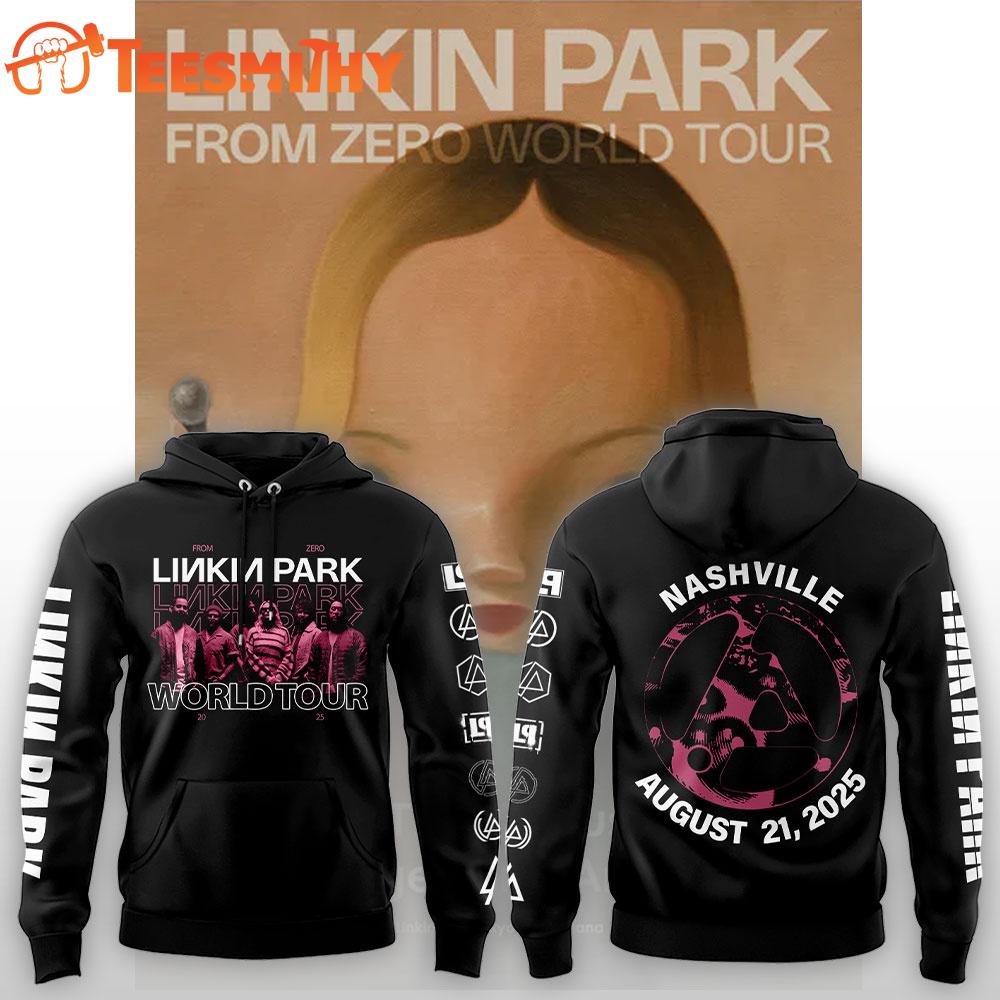 Linkin Park Nashville August 21, 2025 World Tour Graphic Hoodie Linkin Park Nashville August 21, 2025 World Tour Graphic Hoodie