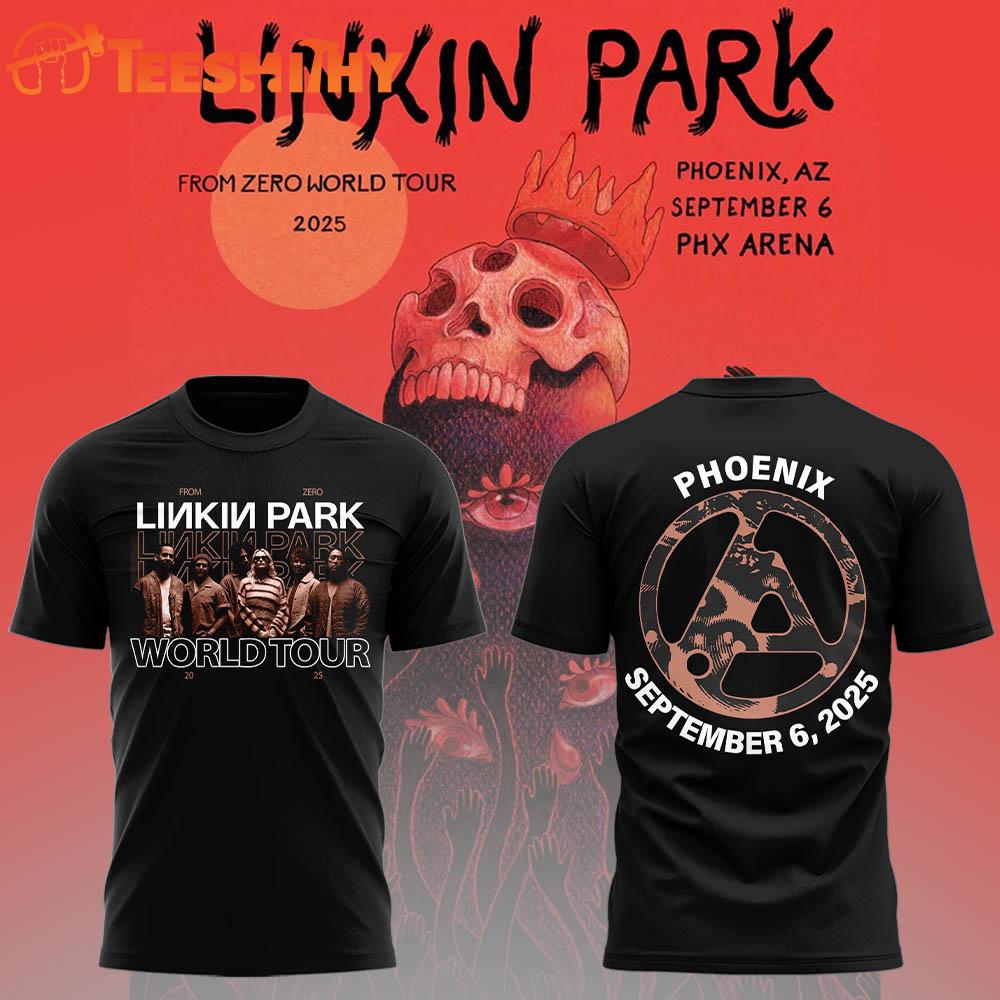 Linkin Park Phoenix September 6 2025 World Tour Black 3D Shirt Linkin Park Phoenix September 6 2025 World Tour Black 3D Shirt
