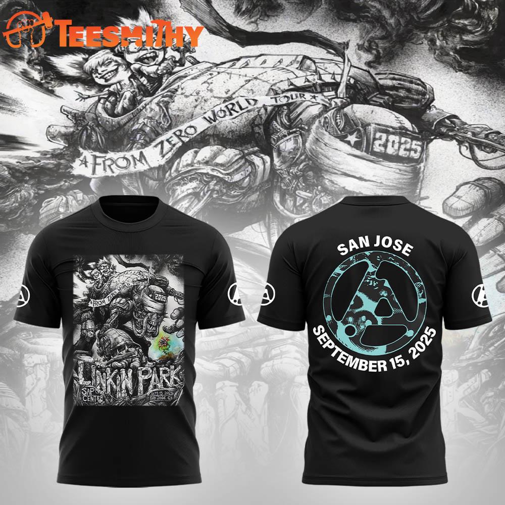 Linkin Park San Jose 2025 Tour Black Shirt