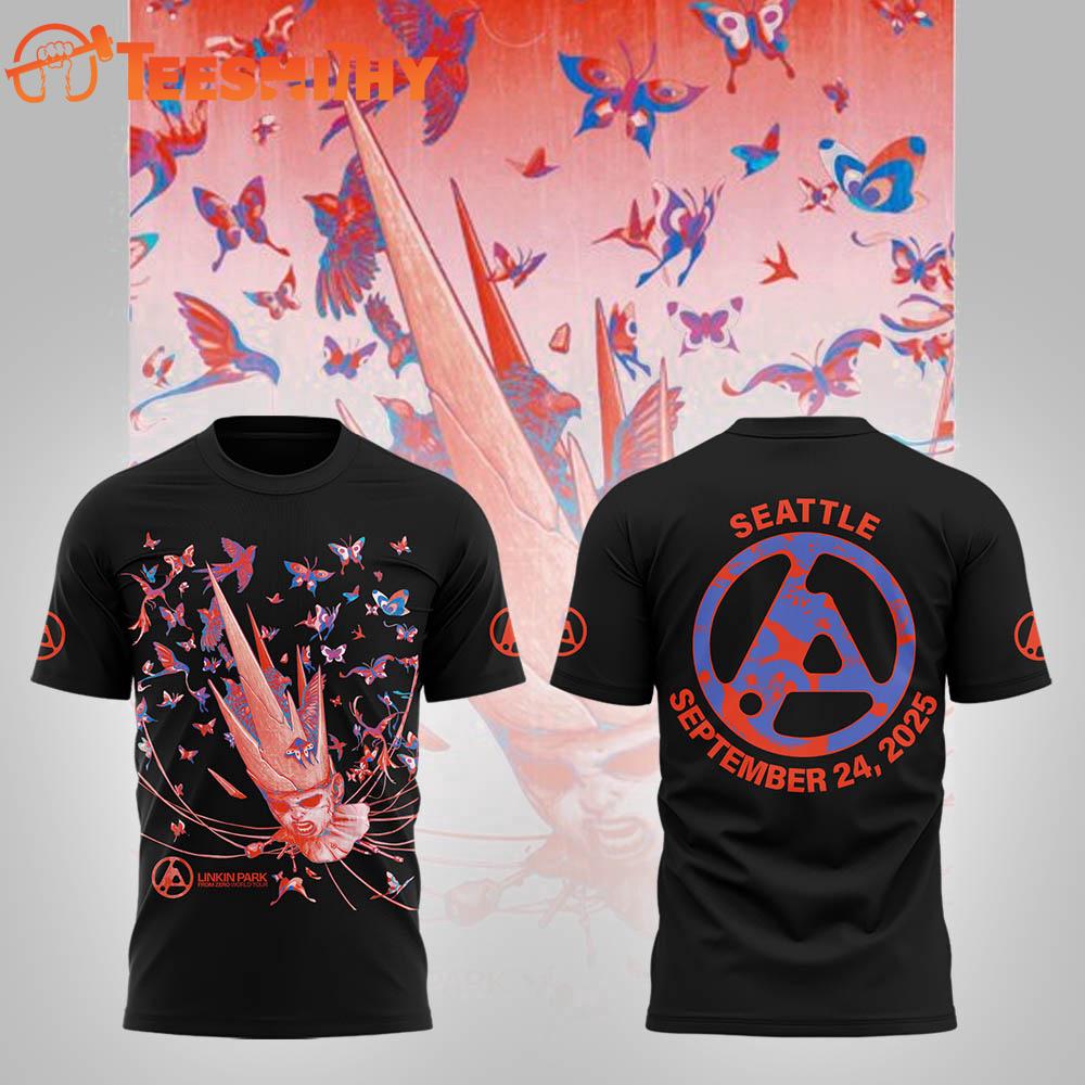 Linkin Park Seattle September 24 2025 Tour Black Shirt