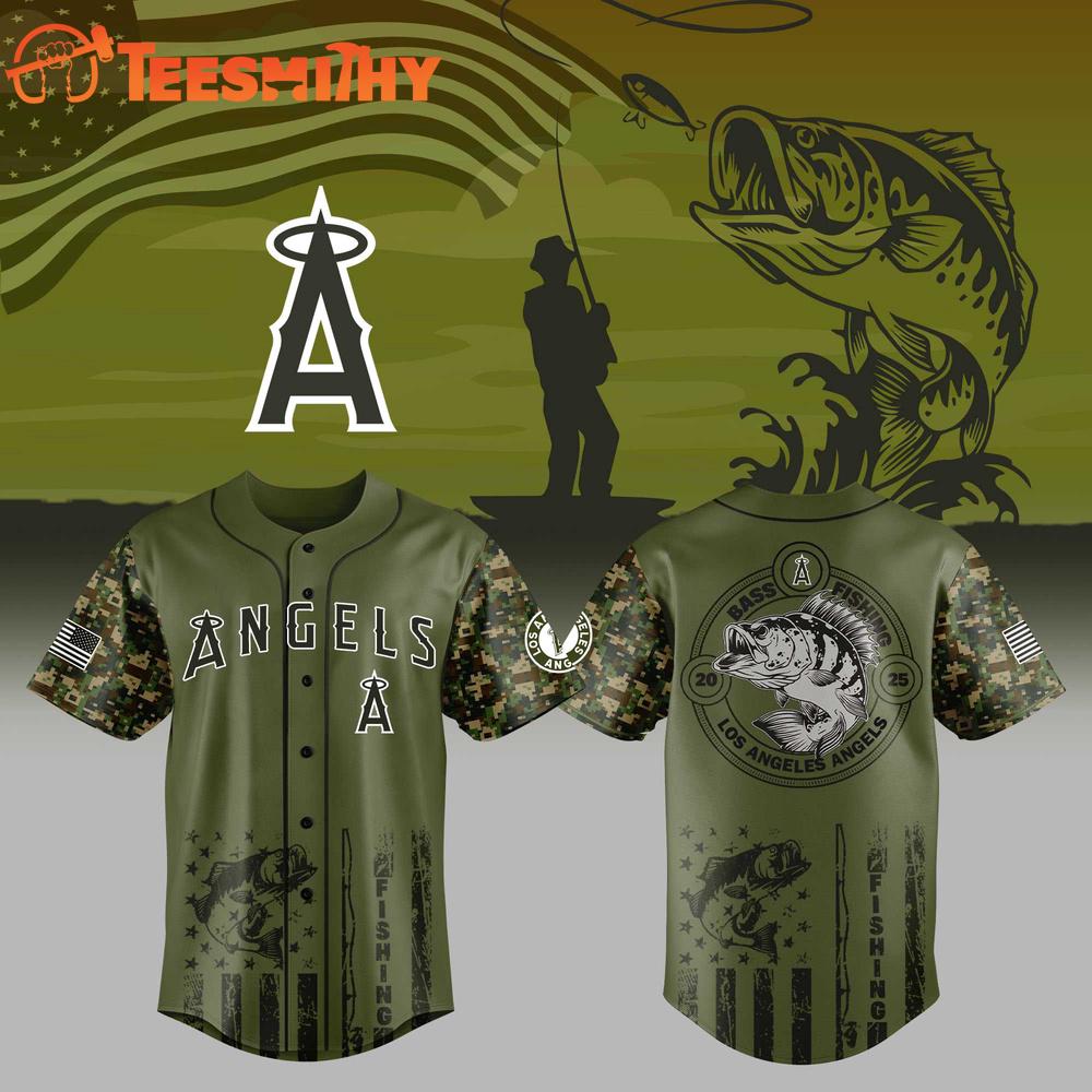 Los Angeles Angels x Bass Fishing Limited Edition Custom Baseball Jersey