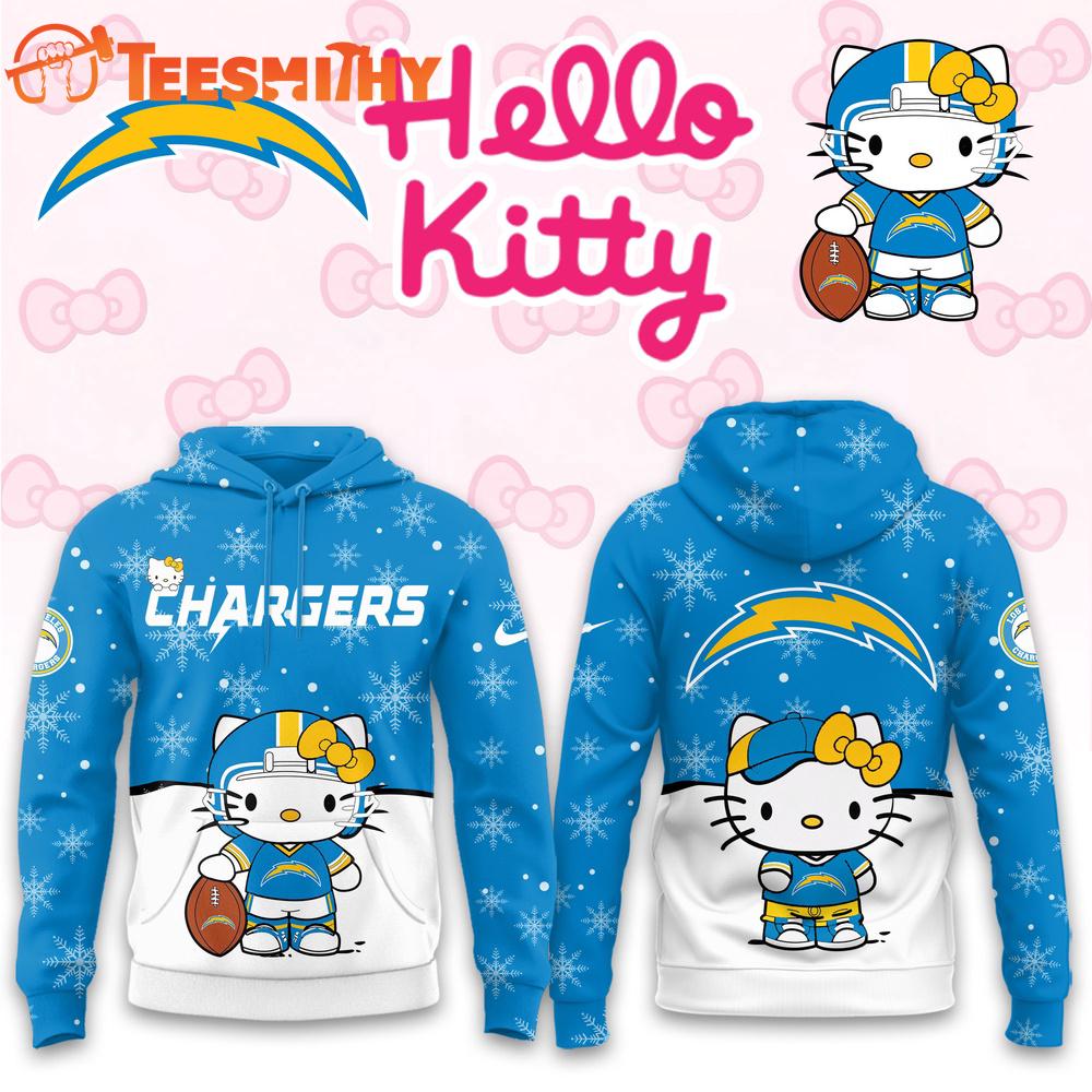 Los Angeles Chargers 2025 Football Christmas Hello Kitty Hoodie Shirt