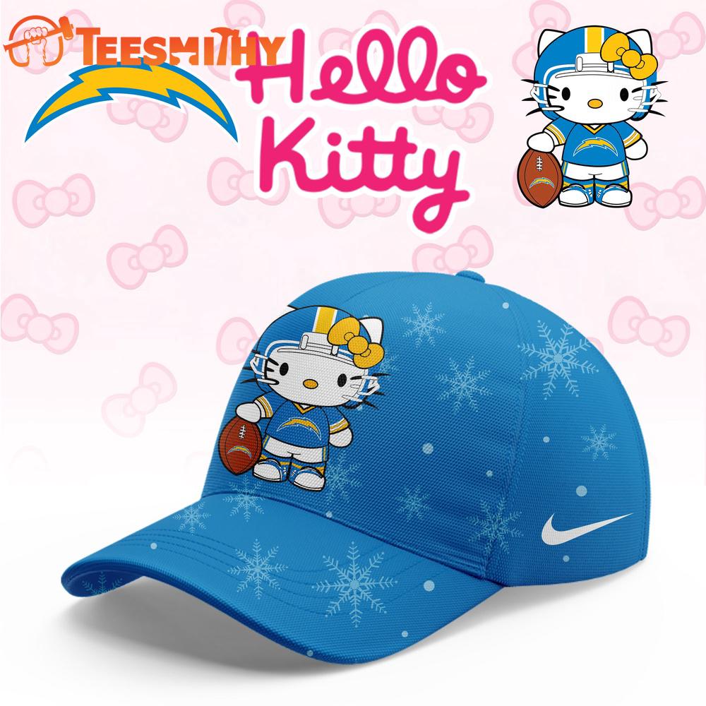 Los Angeles Chargers 2025 Football Christmas Hello Kitty Limited Cap Los Angeles Chargers 2025 Football Christmas Hello Kitty Limited Cap